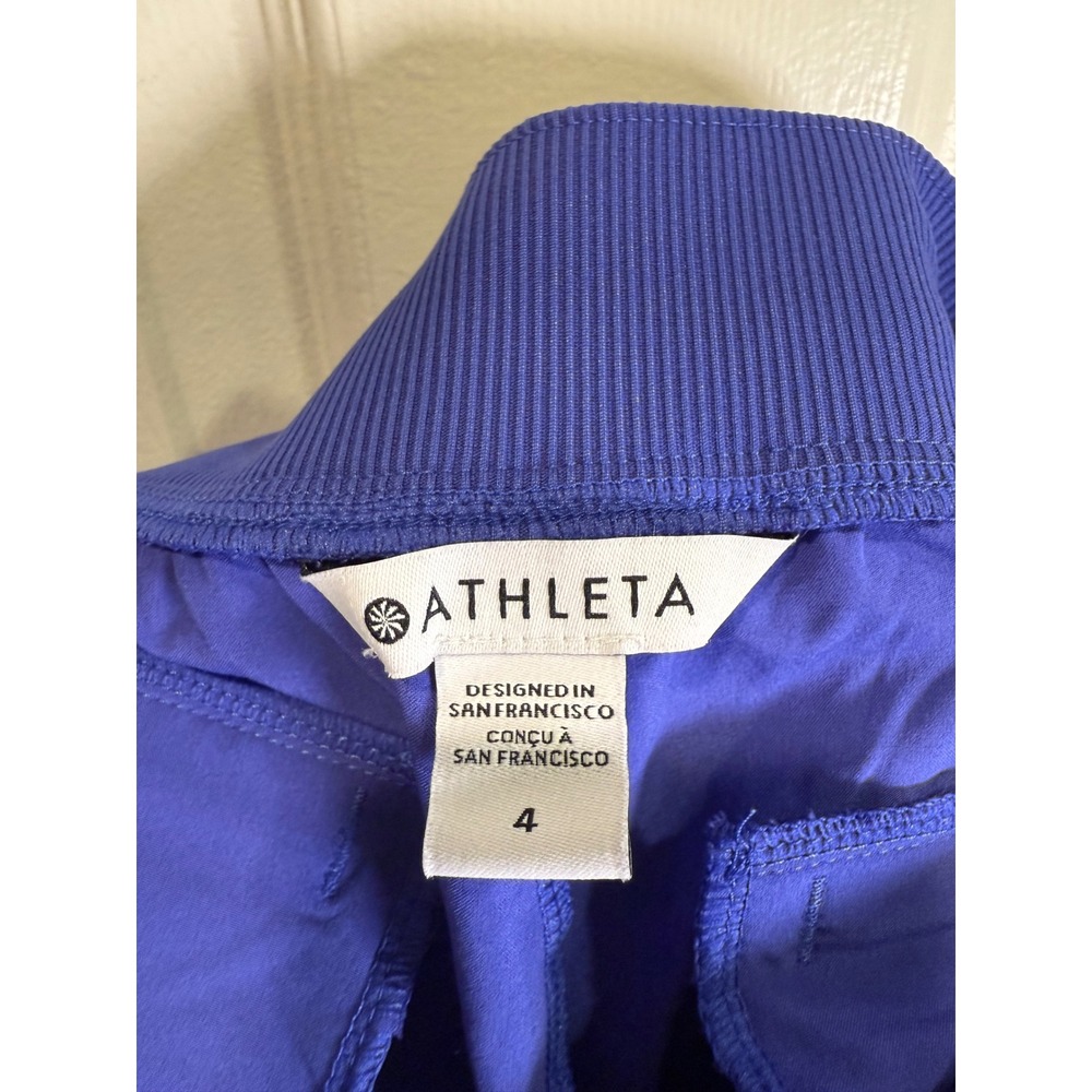 Athleta Women's Blue‎ Brooklyn Ankle Jogger Elastic Waist Pockets Casual Size 4 - Picture 3 of 4